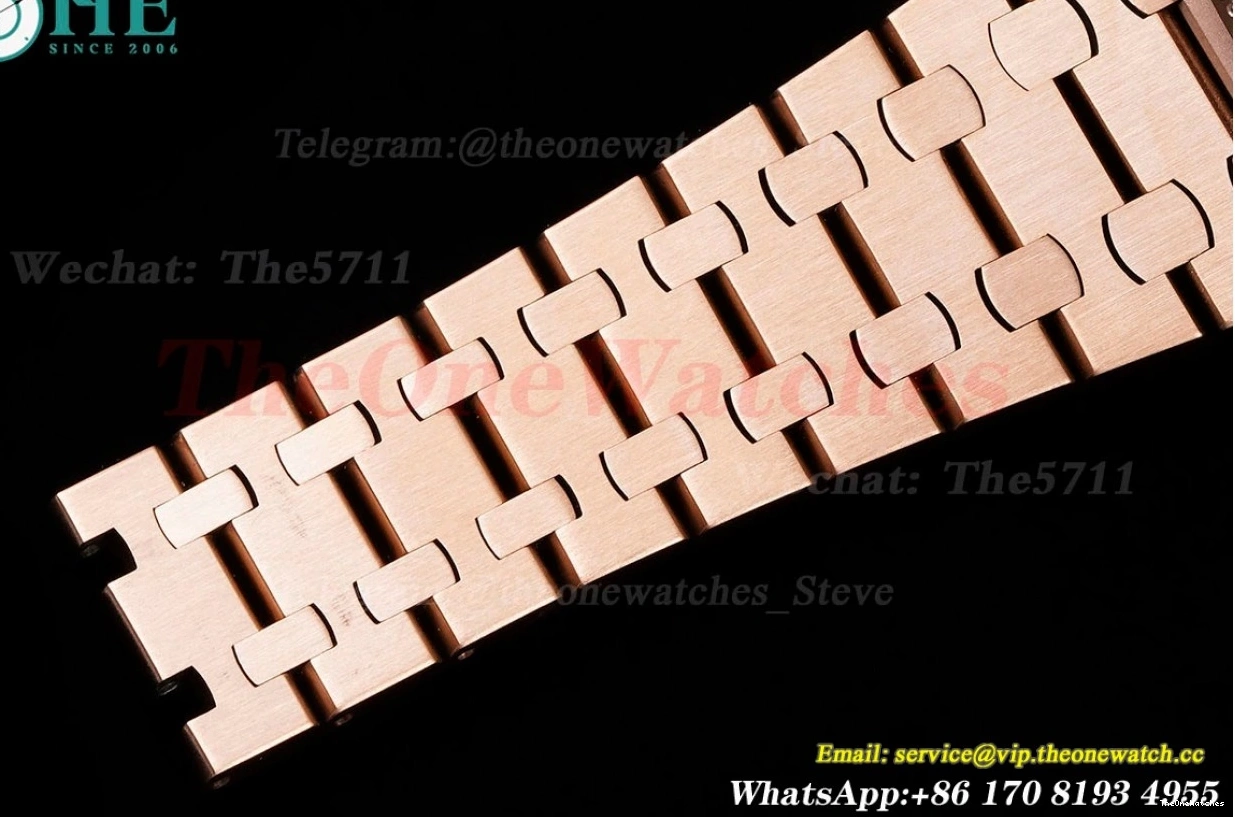 Gold 42mm Blue Oak Royal Offshore APF A7750 RG RG 0303